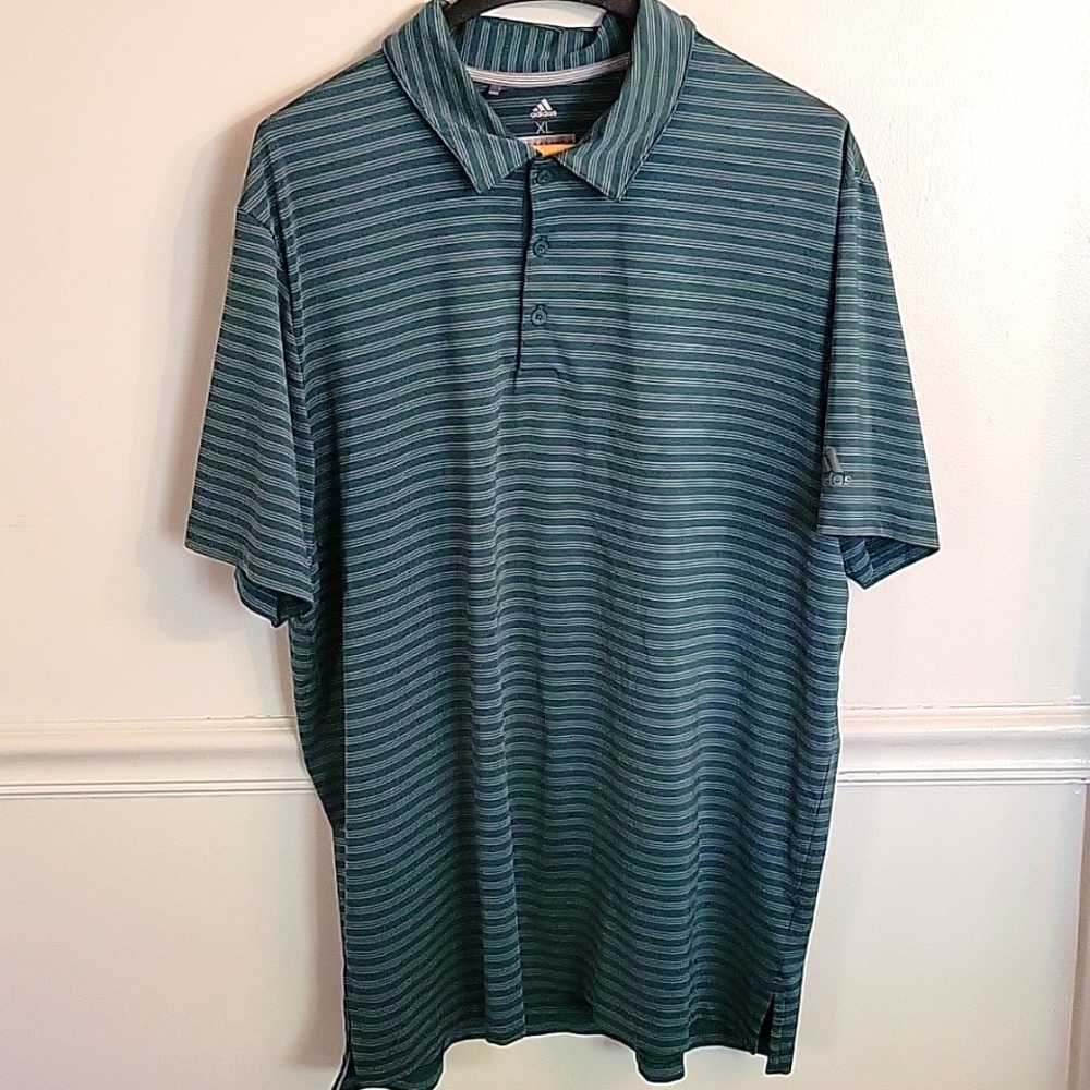 Adidas Climachill Athletic Gold Polo‎ Green Mens XL
